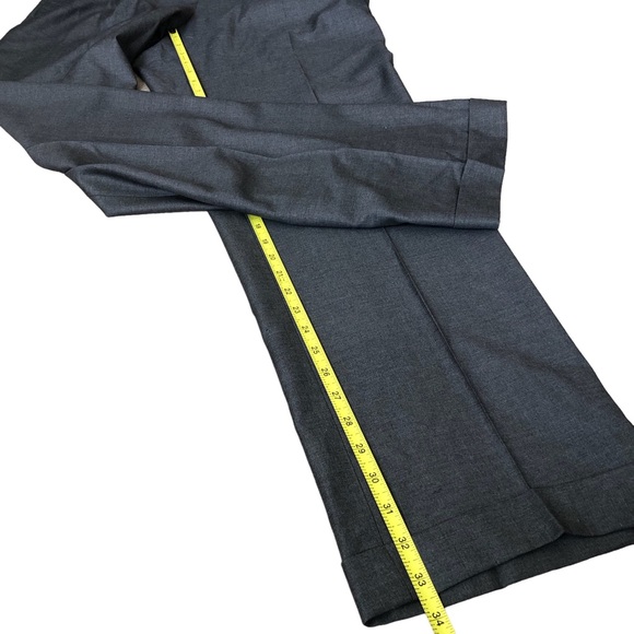 zanella mens dress pants 34 platinum pleated gray loro piana wool super 130’s - Picture 9 of 9